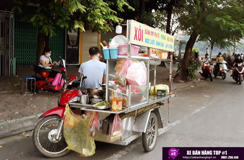 Xe bán hàng rong tự chế có thẩm mỹ kém