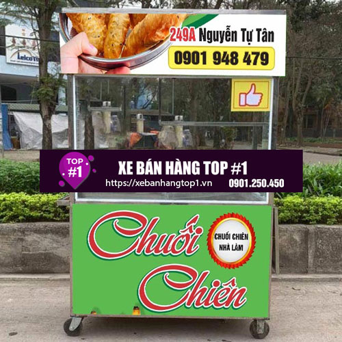 Xe chuối chiên decal xanh lá