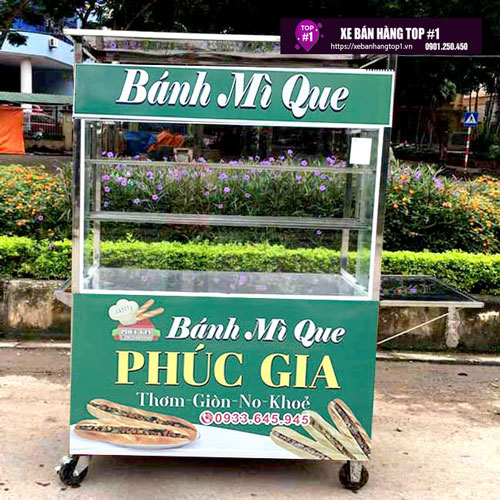 Xe đẩy bán bánh mì mẫu 8