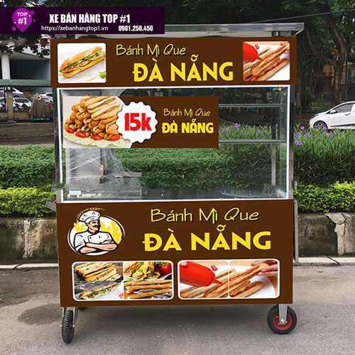 Xe đẩy bán bánh mì mẫu 7