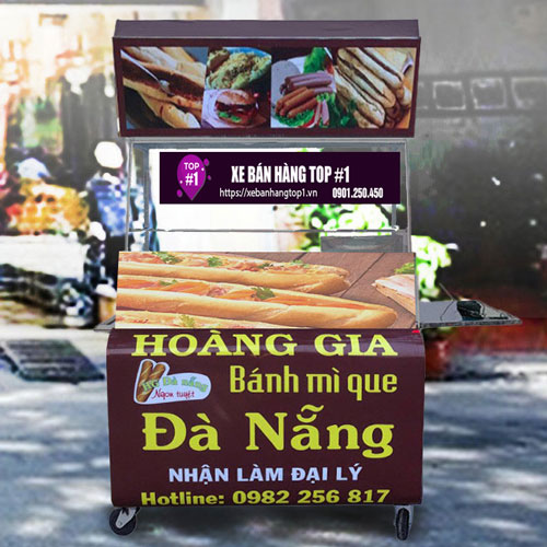 Xe đẩy bán bánh mì mẫu 5