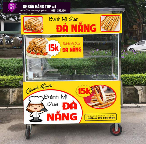 Xe đẩy bán bánh mì mẫu 4