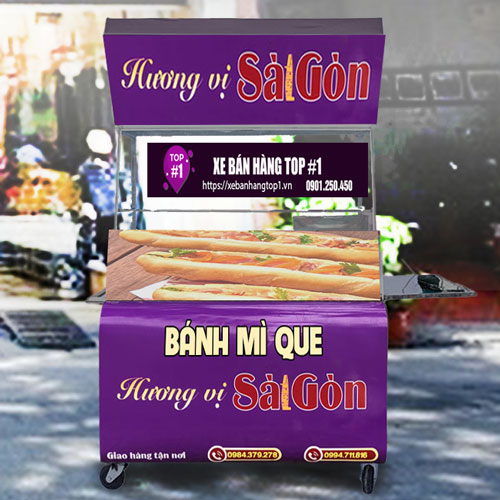 Xe đẩy bán bánh mì mẫu 3