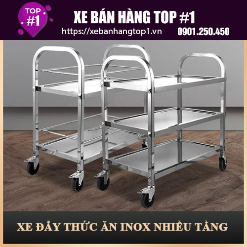 Xe đẩy inox nhiều tầng