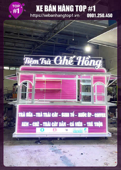 Kiot trà sữa lưu động 2M7x1M8x2M15