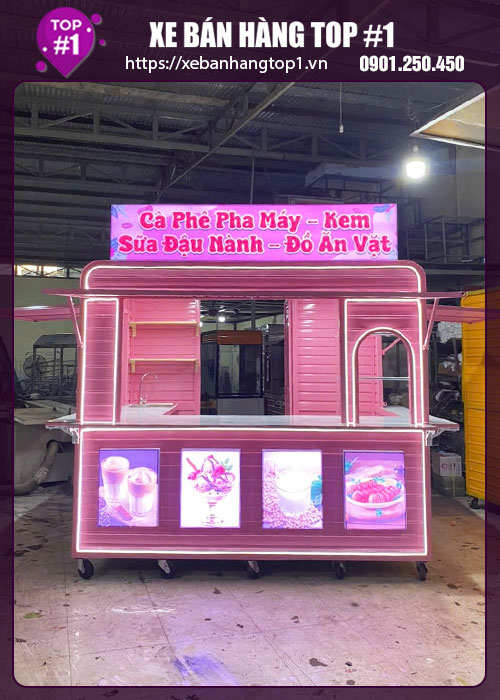 Quầy kiot bán trà sữa 2M2x1M6x2M15
