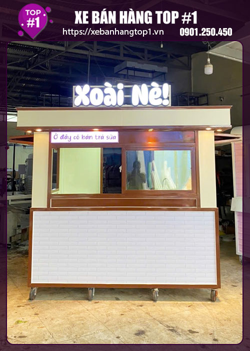 Quầy trà sữa mini 2Mx1M6x2M15