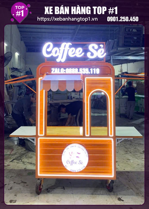 Tủ bán cafe dạo 1M2x60x1M95