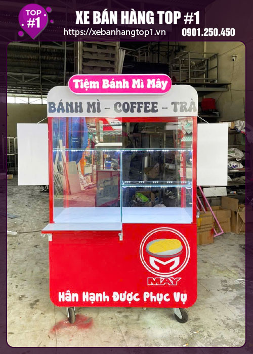 Xe trà sữa dễ thương 1M2x60x1M95