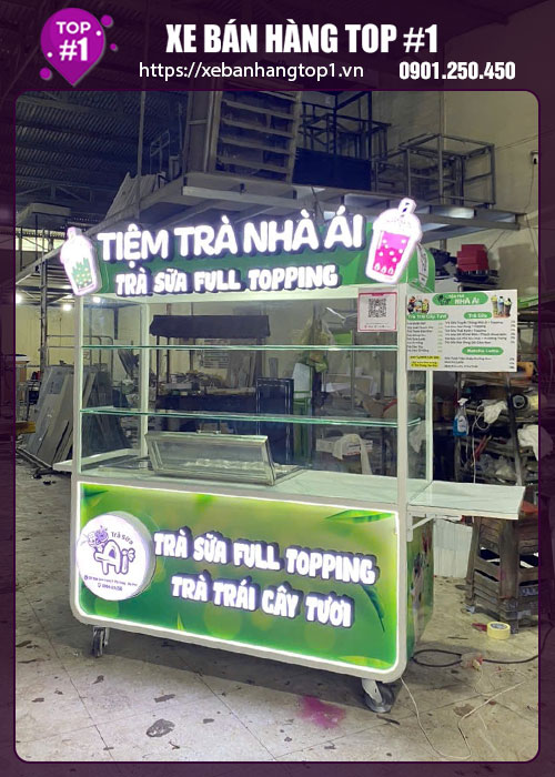 Tủ trà sữa 1M6x60x1M95