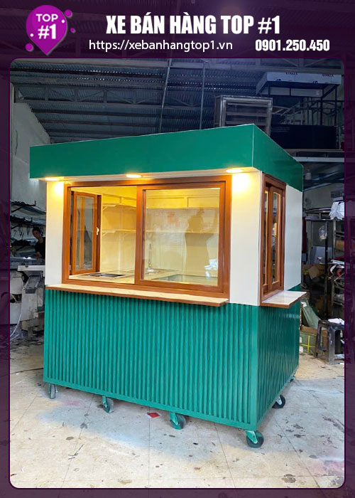 Xe kiot trà sữa 1M8x1M6x2M15