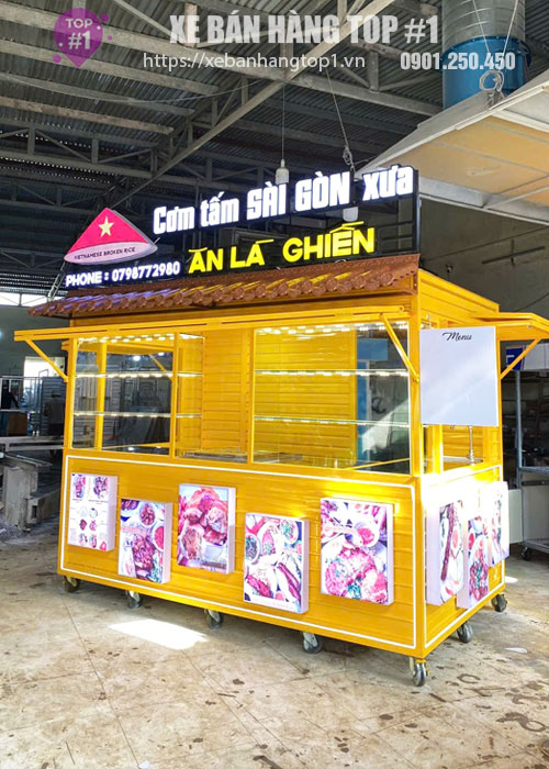 Kiot bán cơm tấm 2M8x1M8x2M15