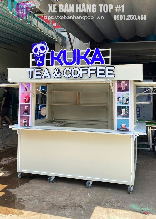 Kiot bán trà sữa đẹp 2Mx1M6x2M15