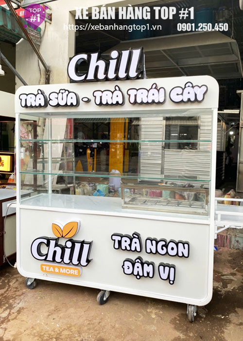 Tủ trà sữa 1M6x60x1M95