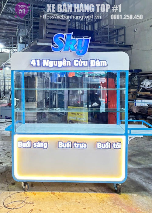 Xe bán đồ ăn sáng 1M6x60x1M95