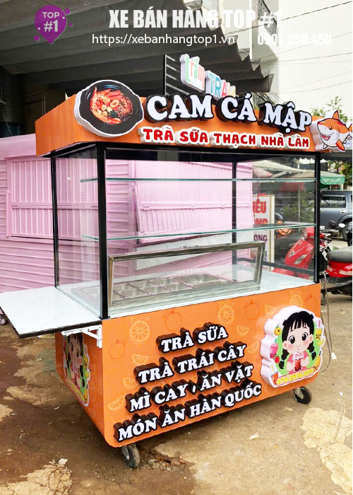 Xe trà sữa nhà làm 1M6x80x1M95