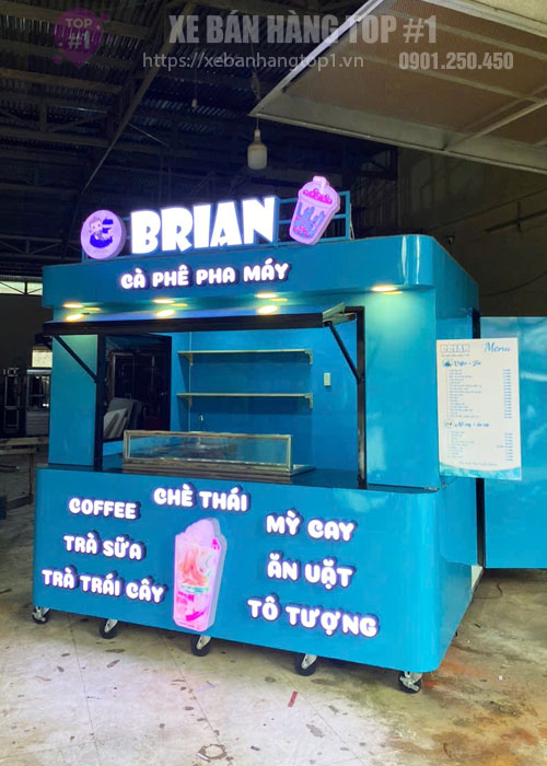 Kiot bán hàng lưu động 2M8x1M8x2M2