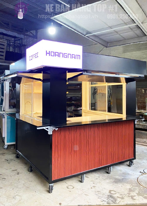 Kiot trà sữa 2 mặt tiền 2M2x1M8x2M2