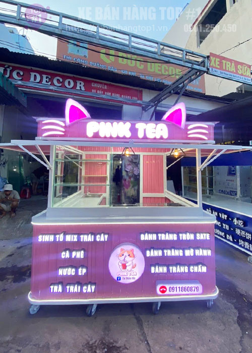 Kiot trà sữa dễ thương 2M2x1M6x2M15