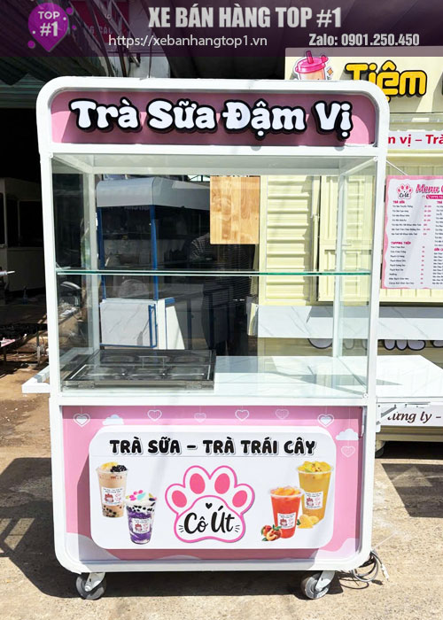 Tủ bán trà sữa 1M2x60x1M95