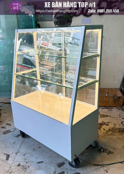 Tủ kính bán bánh mì 1Mx50x1M5