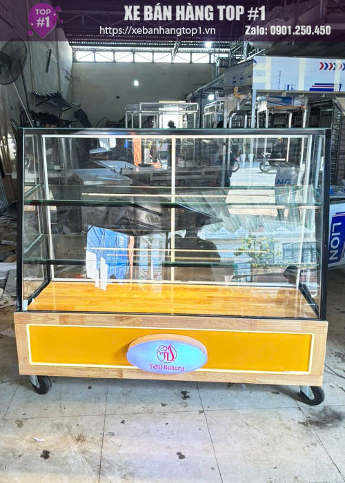 Tủ kính trưng bày bánh 1M5x50x1M5