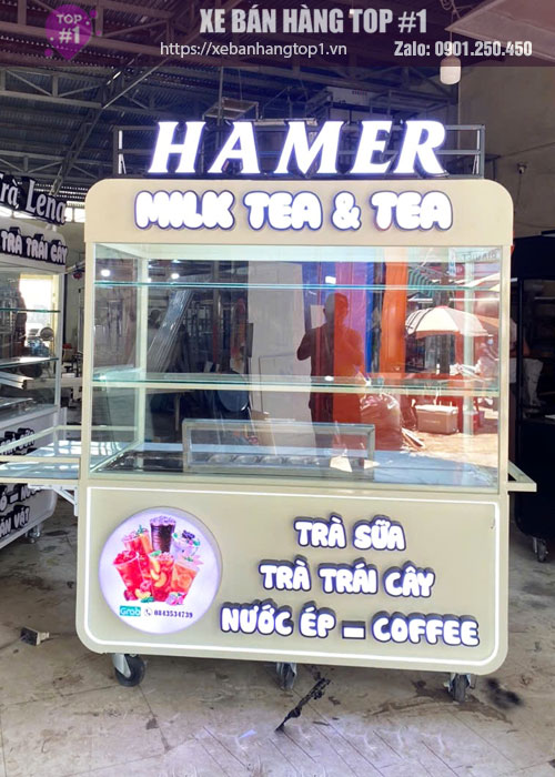 Tủ trà sữa đẹp 1M6x80x1M95