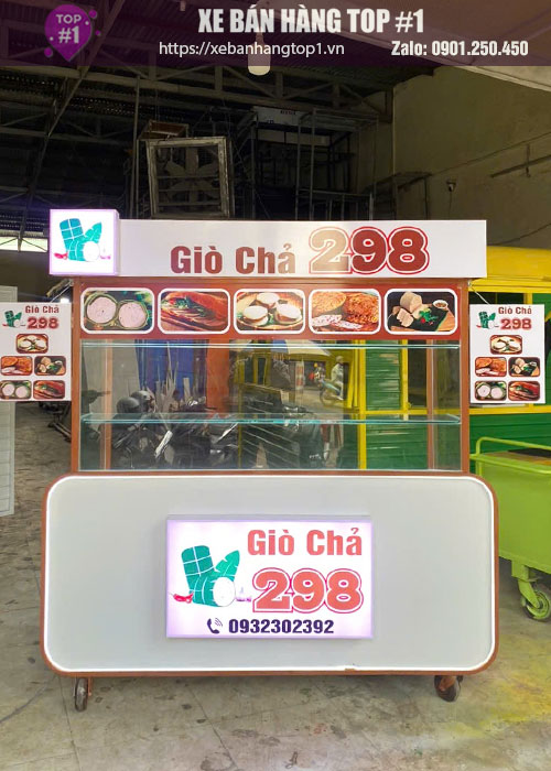 Xe bán giò chả 1M6x60x1M95