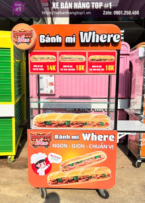Xe bánh mì que 1Mx60x1M95
