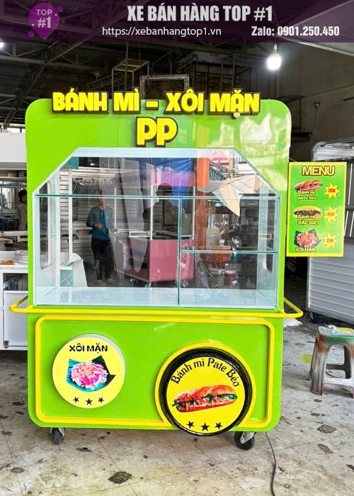 Xe bánh mì xôi mặn 1M4x60x1M95
