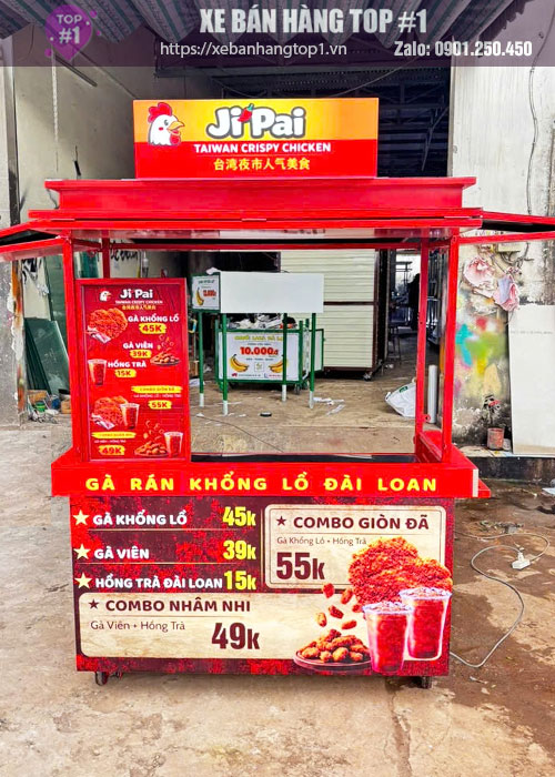 Xe trà sữa Đài Loan 1M2x60x1M95