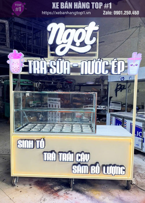 Quầy trà sữa Full Topping 1M8x70x1M95