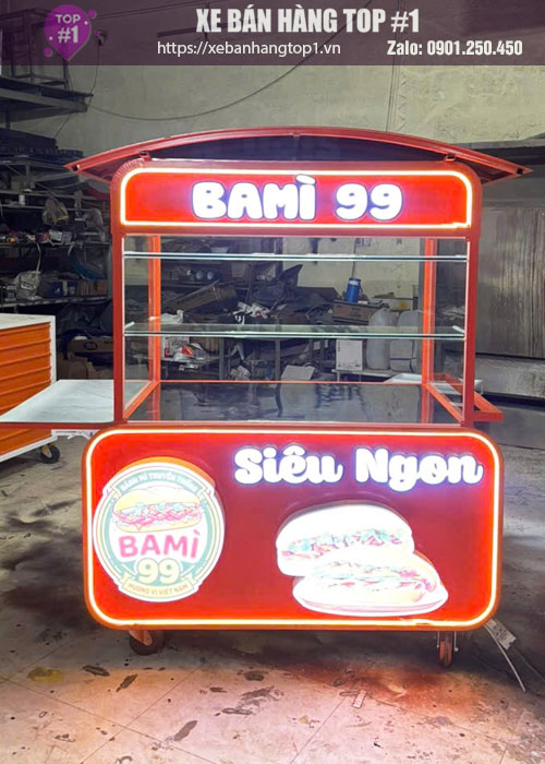 Xe bán bánh mì 1M2x60x1M95
